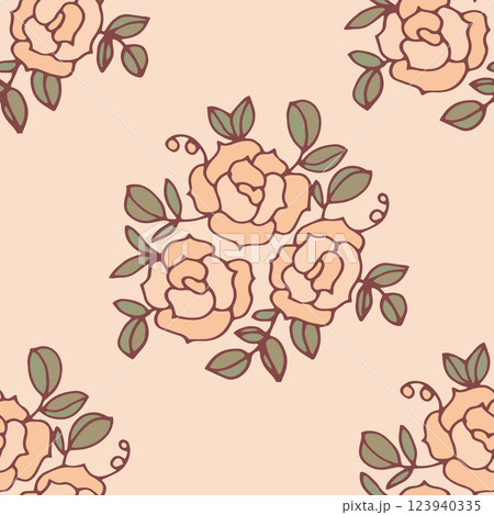 Vintage floral seamless pattern retro Vintage floral seamless pattern retro 123940335