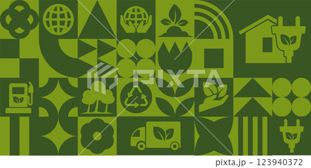 Green energy eco friendly symbols 123940372