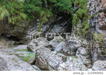 Pools of Cadini del Brenton, Dolomites, Italy 123940692