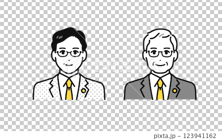 律師、行政書士、司法書士、專利代理人、稅務師、土地房屋測量師、社會保險勞務顧問角色圖標 律師、行政書士、司法書士、專利代理人、稅務師、土地房屋測量師、社會保險勞務顧問角色圖標 123941162
