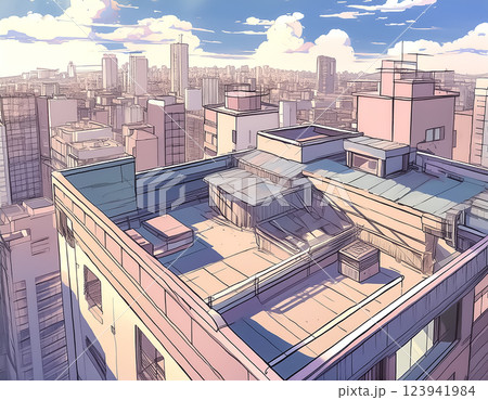 都市風景の背景イラスト素材 123941984