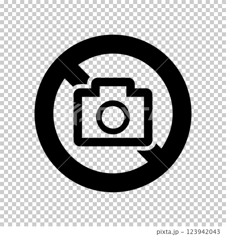 撮影禁止のアイコンイラスト 撮影禁止のアイコンイラスト 123942043