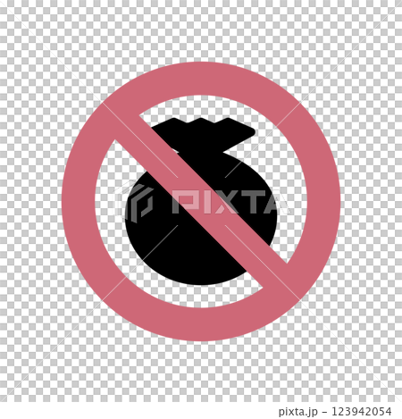 Icon illustration of no littering 123942054