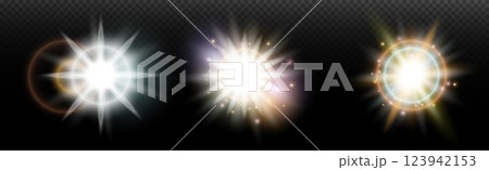 glowing light icon in dark space, abstract 123942153