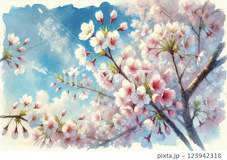 満開の桜 満開の桜 123942318