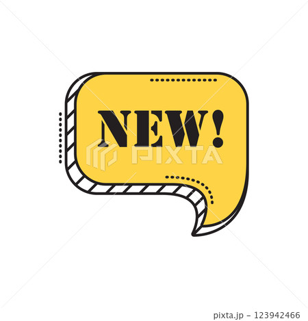 New banner icon in flat style. Arrivals shop vector illustration on isolated background. Fresh product sign business concept. New banner icon in flat style. Arrivals shop vector illustration on isolated background. Fresh product sign business concept. 123942466