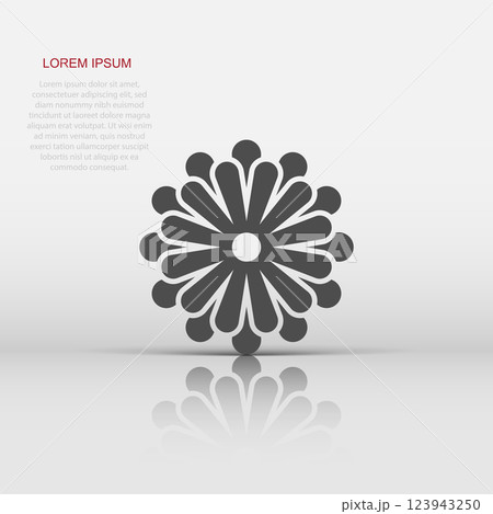 Flower leaf icon in flat style. Magnolia, dahlia vector illustration on white isolated background. Plant blossom business concept. Flower leaf icon in flat style. Magnolia, dahlia vector illustration on white isolated background. Plant blossom business concept. 123943250