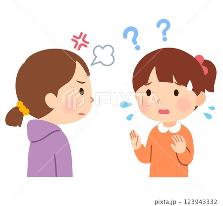 話したいことが上手く伝えられない子ども　発達障害 123943332
