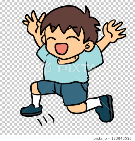 A boy who is pleased 123943556