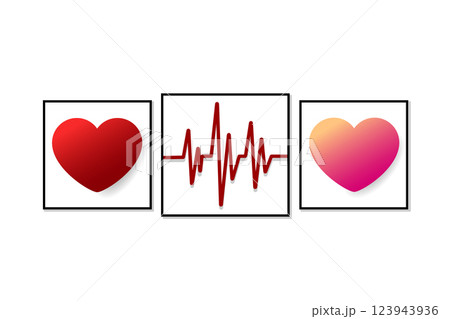 Hearts energy wave vector illustration Hearts energy wave vector illustration 123943936