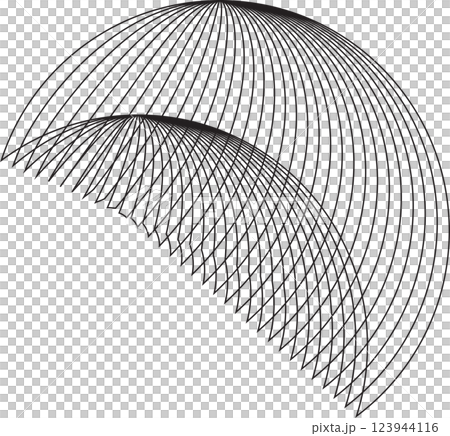 Liquid shape made of lines blend effect. Technology concept Liquid shape made of lines blend effect. Technology concept 123944116