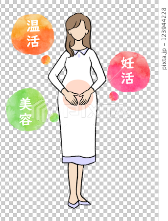 Simple illustration of a pregnant woman Simple illustration of a pregnant woman 123944228