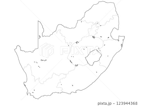 白地図　南アフリカ 123944368