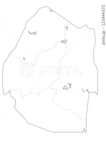 白地図　エスワティニ 123944372