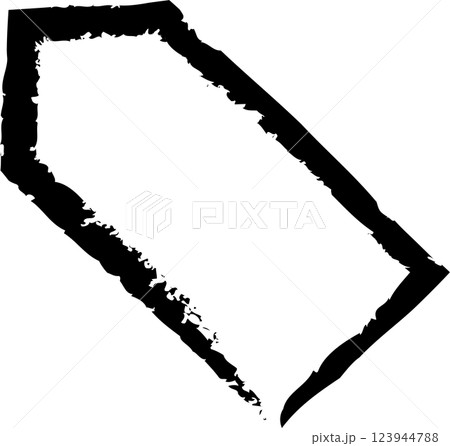 Brush square shape. Geometric design 123944788