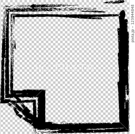 Brush square shape. Geometric design 123944848