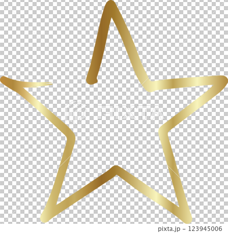 Gold star icon set. Hand drawn style Gold star icon set. Hand drawn style 123945006