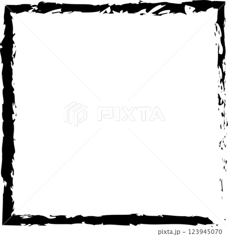 Brush square shape. Geometric design 123945070