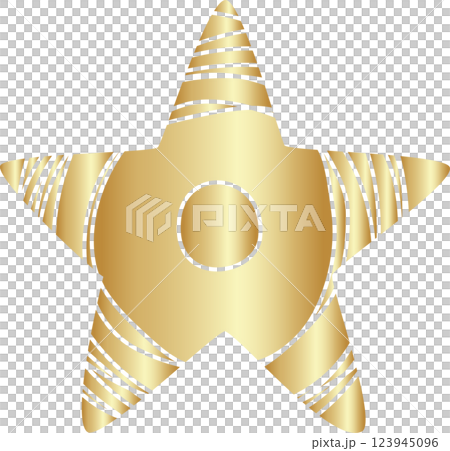 Gold star icon set. Hand drawn style 123945096
