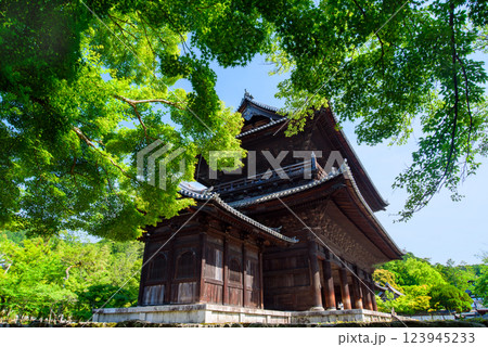 新緑に包まれる南禅寺の三門 新緑に包まれる南禅寺の三門 123945233