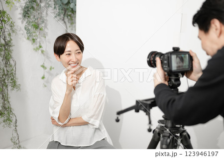 撮影現場 写真スタジオ カメラマン 撮影現場 写真スタジオ カメラマン 123946197