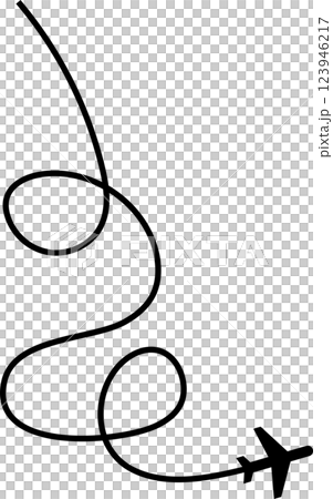 Airplane routes set, plane paths, travel 123946217