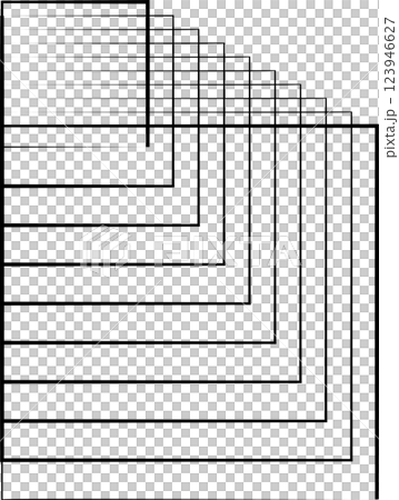 Square blend out line. Graphic design elements 123946627
