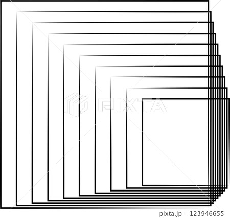 Square blend out line. Graphic design elements 123946655