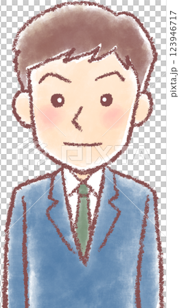 若い男性職員_上半身 若い男性職員_上半身 123946717