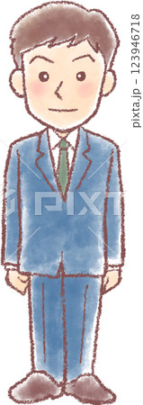 若い男性職員_全身像 若い男性職員_全身像 123946718