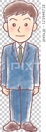 若い男性職員_全身像 若い男性職員_全身像 123946718