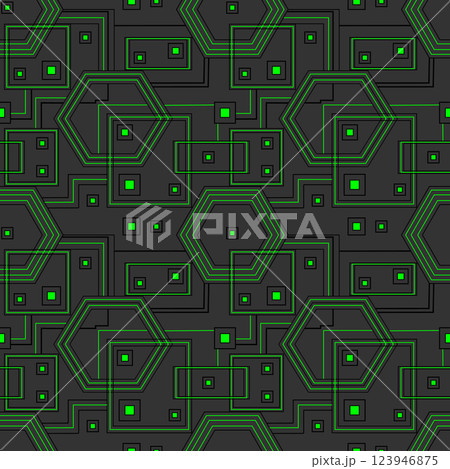 Abstract geometric seamless pattern withhexagons Abstract geometric seamless pattern withhexagons 123946875