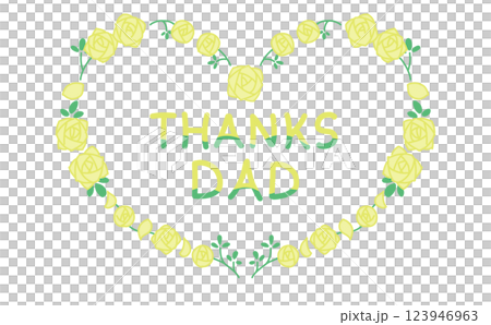 Father's Day rose heart-shaped frame with message 1 Yellow rose heart frame Father's Day rose heart-shaped frame with message 1 Yellow rose heart frame 123946963