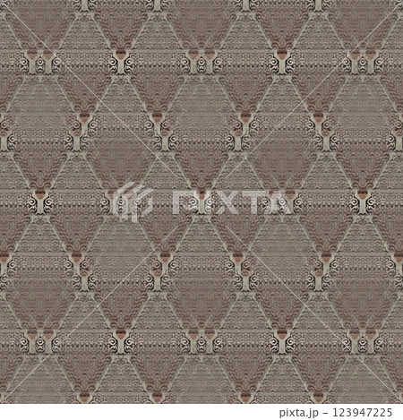 Embroidery and batik design concept. Antique art for clothing print, sublimation block etc. New trendy wallpaper, cover photo, interior decoration idea. Abstract pattern for the carpet background	 123947225