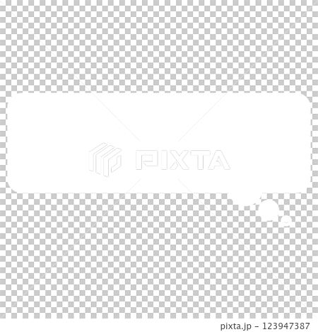 枠線の無い角丸長方形考え事ふきだし_01 123947387