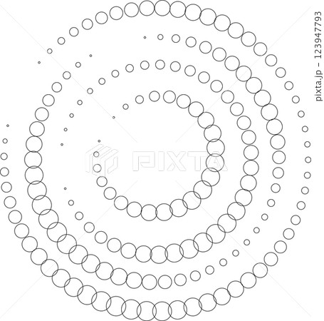Dotted circular spiral halftone frame. Element for design Dotted circular spiral halftone frame. Element for design 123947793