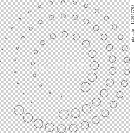 Dotted circular spiral halftone frame. Element for design Dotted circular spiral halftone frame. Element for design 123947798