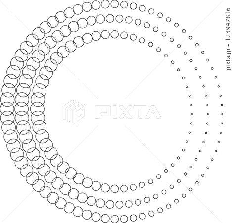 Dotted circular spiral halftone frame. Element for design Dotted circular spiral halftone frame. Element for design 123947816