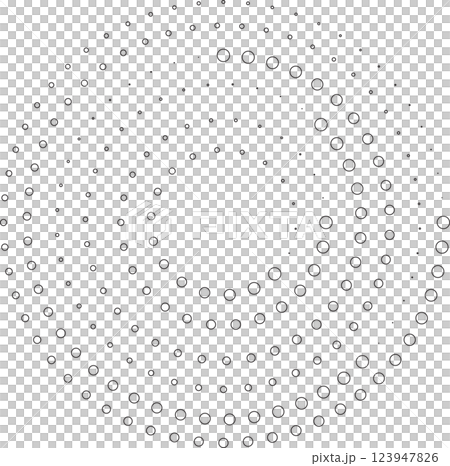 Dotted circular spiral halftone frame. Element for design 123947826