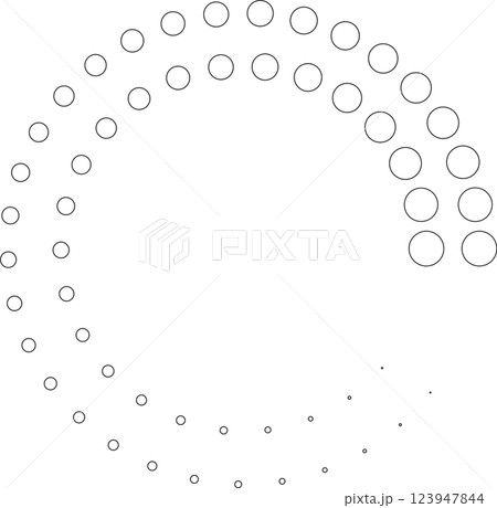 Dotted circular spiral halftone frame. Element for design Dotted circular spiral halftone frame. Element for design 123947844