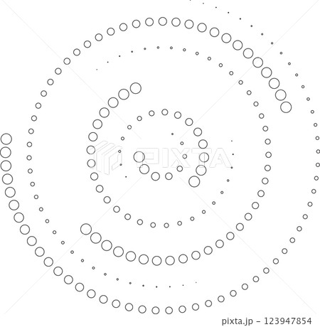 Dotted circular spiral halftone frame. Element for design Dotted circular spiral halftone frame. Element for design 123947854