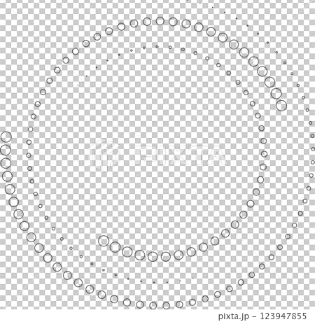 Dotted circular spiral halftone frame. Element for design 123947855