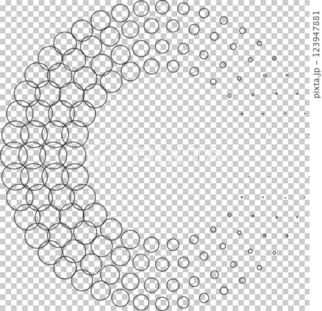 Dotted circular spiral halftone frame. Element for design Dotted circular spiral halftone frame. Element for design 123947881
