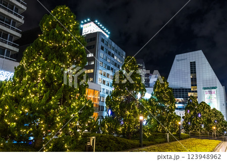 クリスマスイルミネーションの新宿南口 東京夜景 クリスマスイルミネーションの新宿南口 東京夜景 123948962