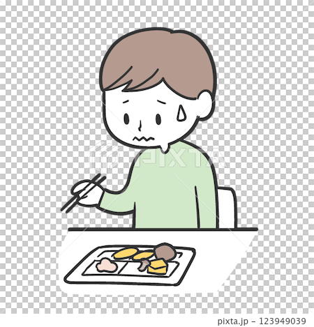 挑食的男孩 挑食的男孩 123949039