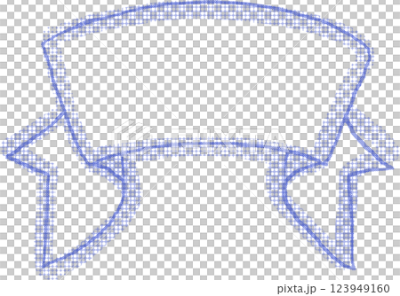 Blue mesh ribbon frame 123949160