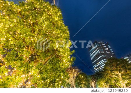 クリスマスイルミネーションの新宿南口 クリスマスイルミネーションの新宿南口 123949280