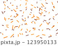 trendy pattern of orange sprinkles isolated on white for concept of Halloween party background of design banner, poster, flyer, card, postcard, cover, brochure 123950133