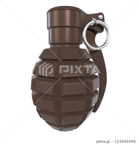Hand grenade toy design isolated on white background 123950349