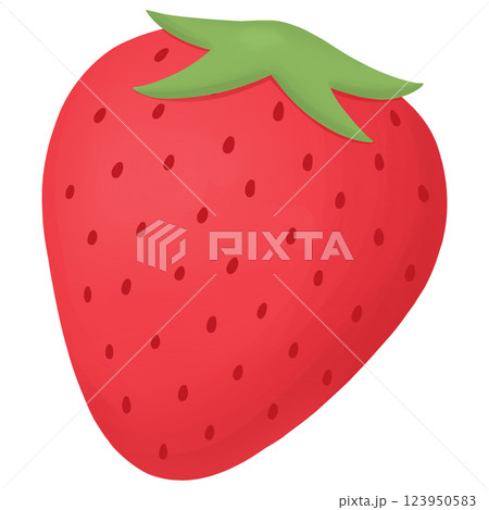 Red strawberry fruit illustration 123950583